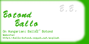 botond ballo business card